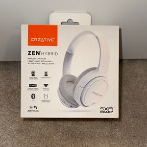 ZEN Hybrid Over-Ear Headphones - Sleek White